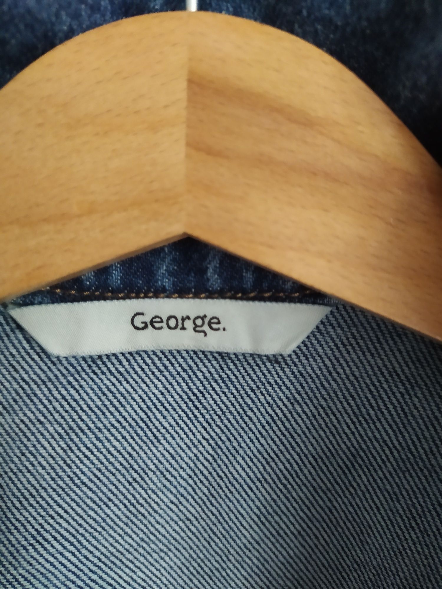Dłuższa kurtka dżinsowa, dziewczęca nieocieplana George 110-116 cm