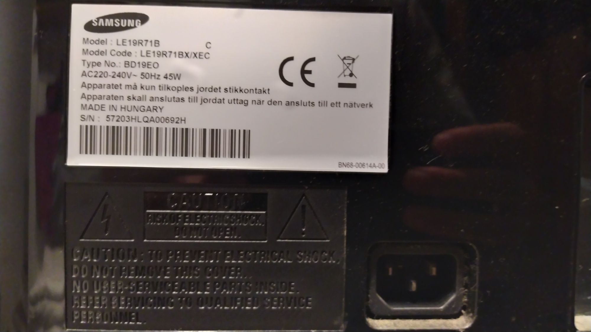 Televisão/Monitor Samsung 19 polegadas