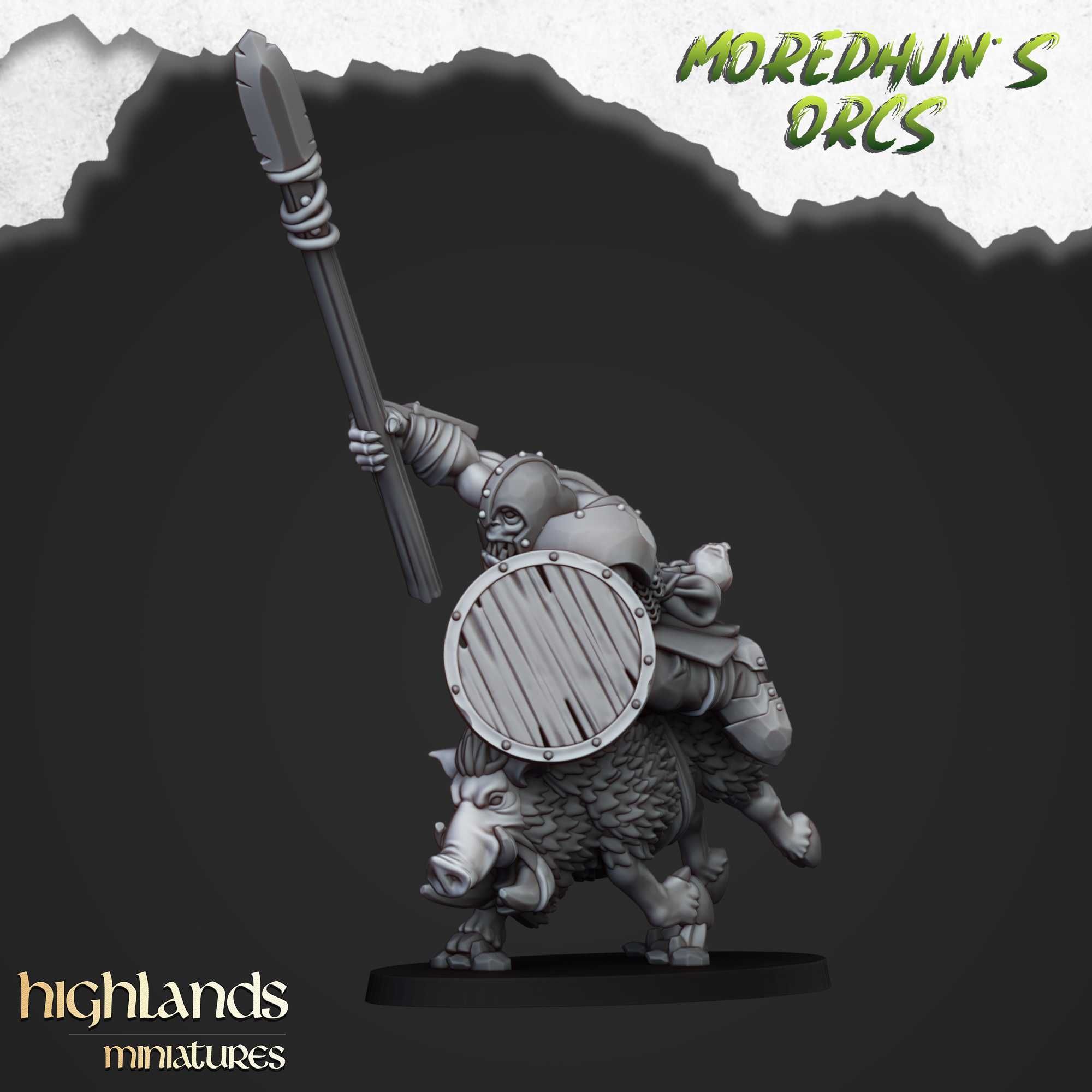 Mounted Orcs with Spears - WFB ToW AoS - Highlands x5