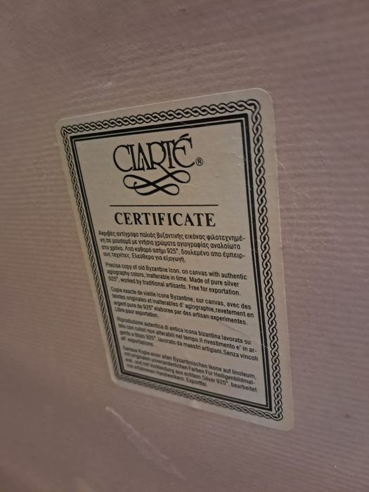 Quadro religioso em prata