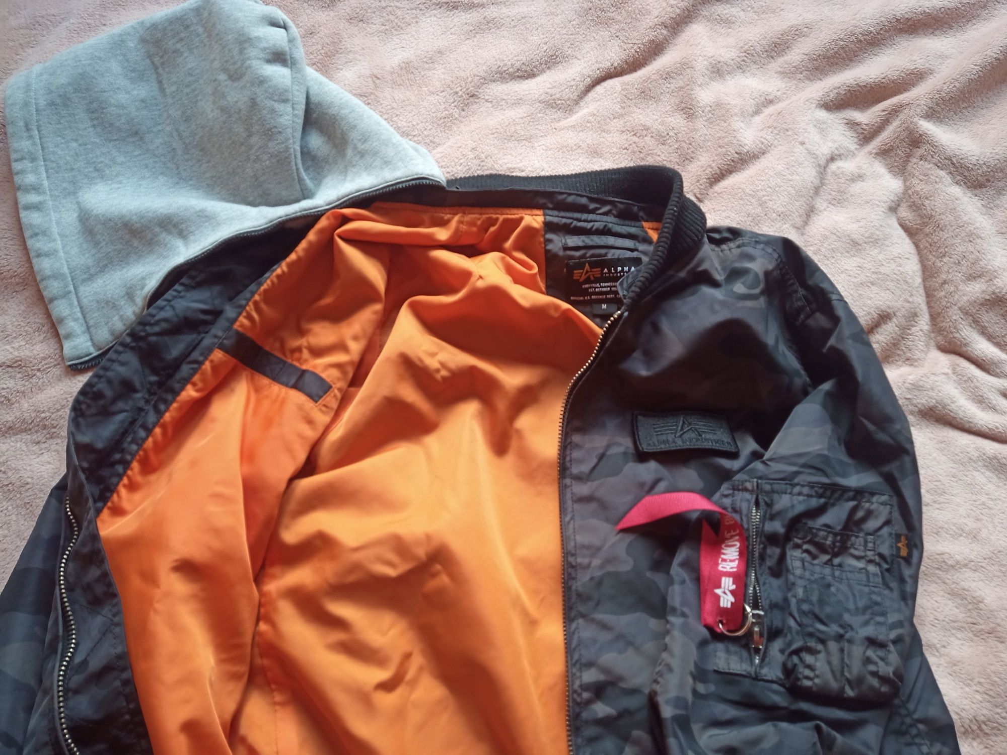 Kurtka męska przejściowa Alpha Industries MA-1 camo  size M pilotka