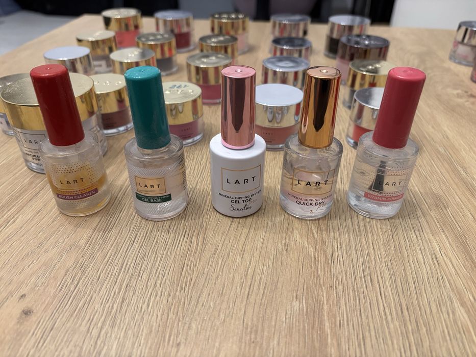 LART zestaw 9 x proszków tytanowych manicure tytanowy + płyny