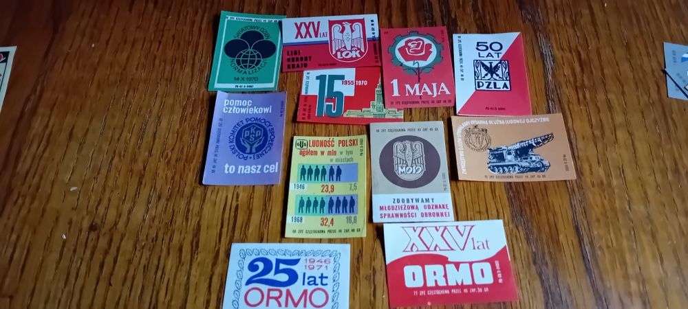 Zestaw 11 etykiet do zapałek