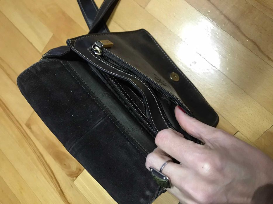 Кросс-боди .Мужская сумка из натуральной кожи Visconti, Oil Brown,