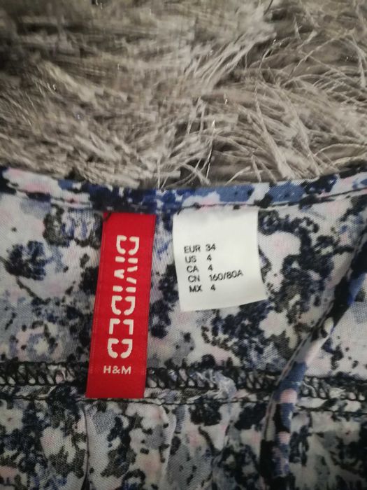 Koszulka ciążowa, rozkloszowana, t-shirt, top bawełniana. HM. 34. Nowa