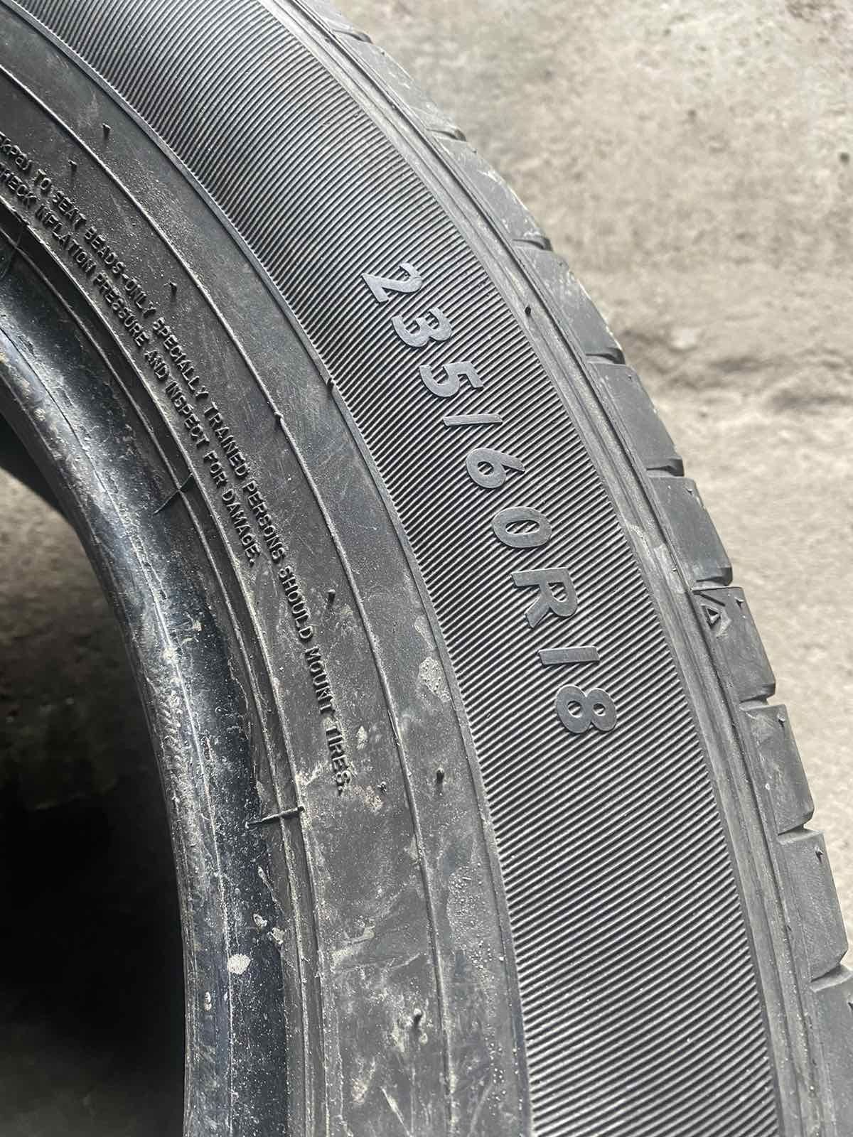 235.60.18 Dunlop 4шт лето БУ склад шины резина из Европы 60 R18 18год