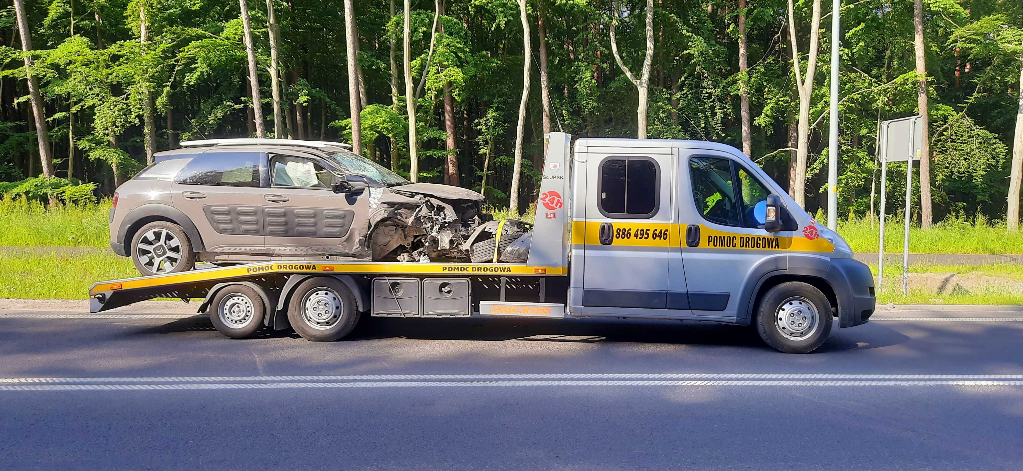 Autolaweta Pomoc Drogowa Mechanik TransportAut Słupsk LAWETA Holowanie