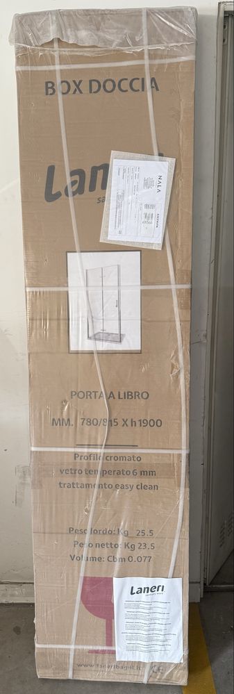 Porta de chuveiro NOVA com abertura dobrável, marca NALA
