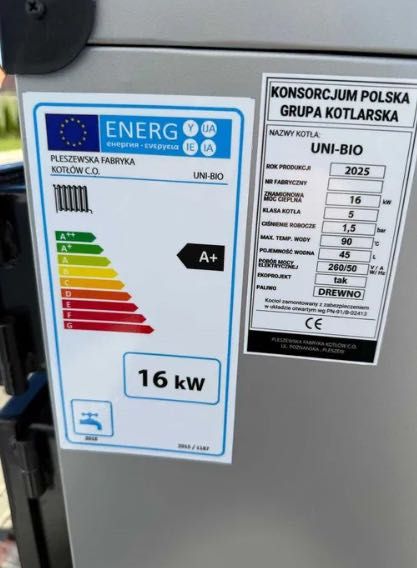 Kotły Kocioł 16kW na Drewno Węgiel - PRODUCENT Piec Zasypowy do 170m2
