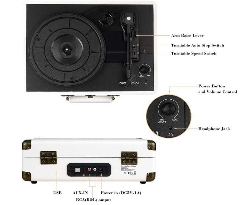 Gramofon w walizce DIGITNOW