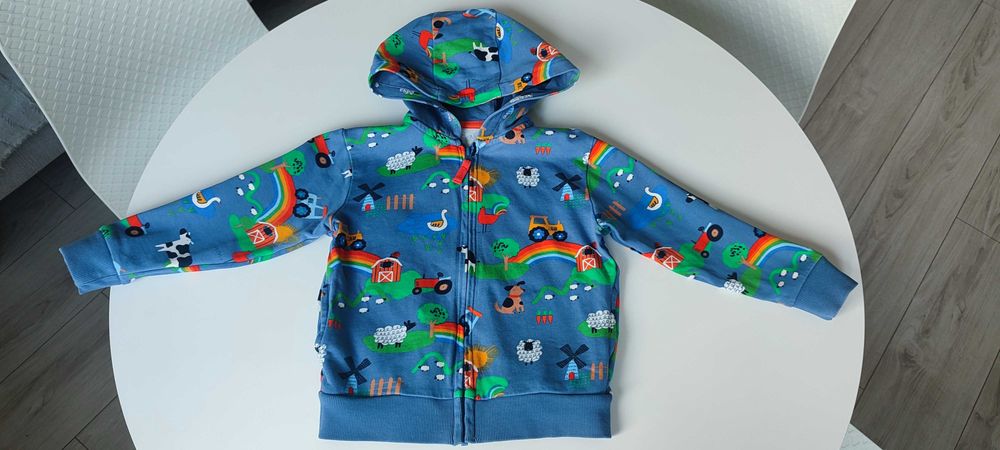 Next r. 110 Bluza Chłopięca z Kapturem, Farma - idealny, 100% bawełna