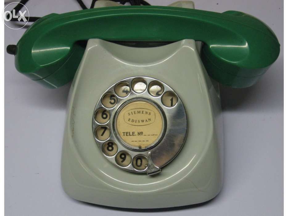 Telefone siemens ediswan Centenary Neophone verde cinza