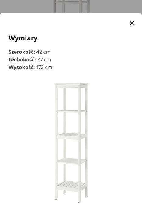 Regał Hemnes ikea 42x172cm