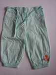 Spodnie 74cm 9mcy seledynowe zielone letnie alladynki haremki