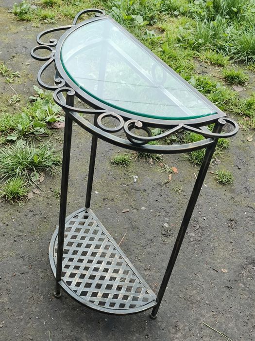 Metaloplastyka Konsola Stolik Ze Szklanym Blatem