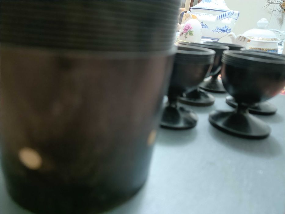 Serviço de saquê em pau preto, feito a mão