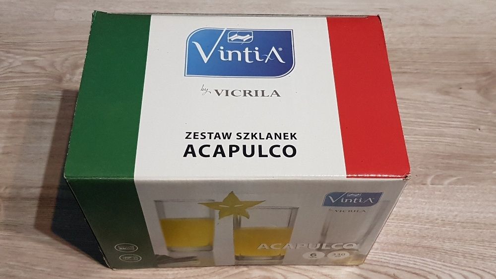 Zestaw 6 szklanek Vintia Vicrila Acapulco 300ml i 330ml