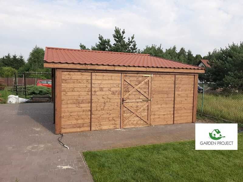 wiata carport2 z pomieszczeniem gospodarczym MIDI