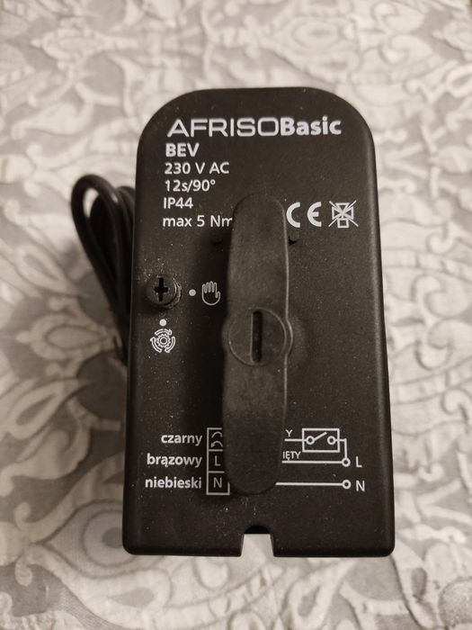Afriso zawór BEV213 dwu drogowy z siłownikiem 230V dn25 12 sek 90 213