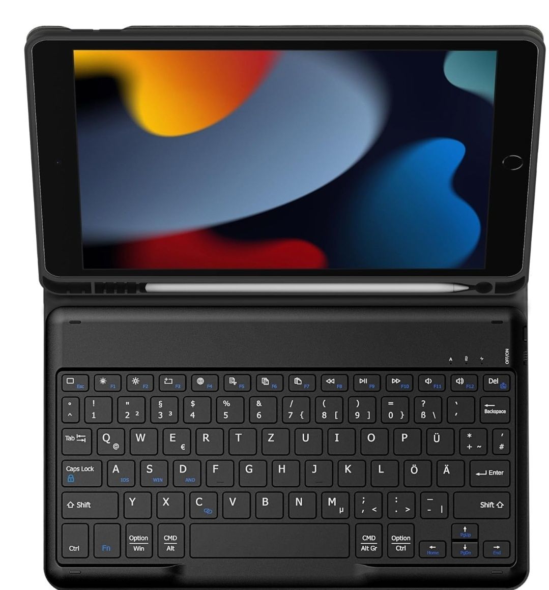 EasyAcc Etui z klawiatura QWERTZ dla iPad 10,2" (9./8./7. gen) – 3w1