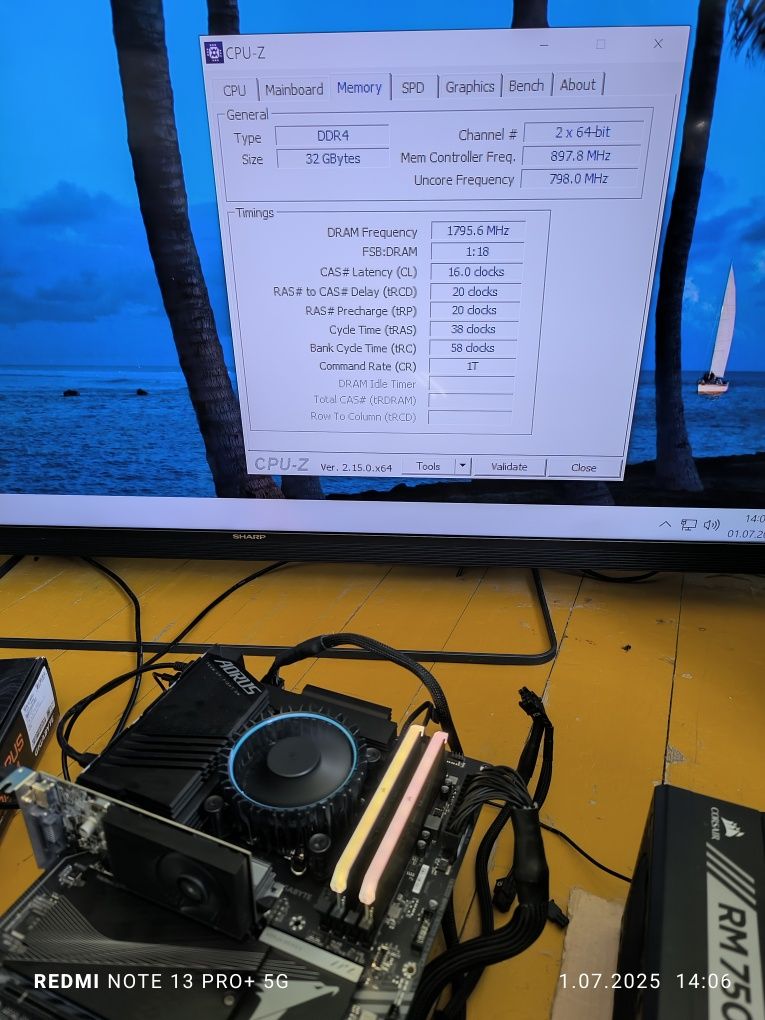 Pamięć RAM DDR4 32GB (2x16) 3600 CL16 Corsair Vengeance RT