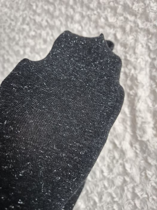 Rajstopy Calzedonia kids 4/6 czarne srebrne jesienne zimowe wiskoza