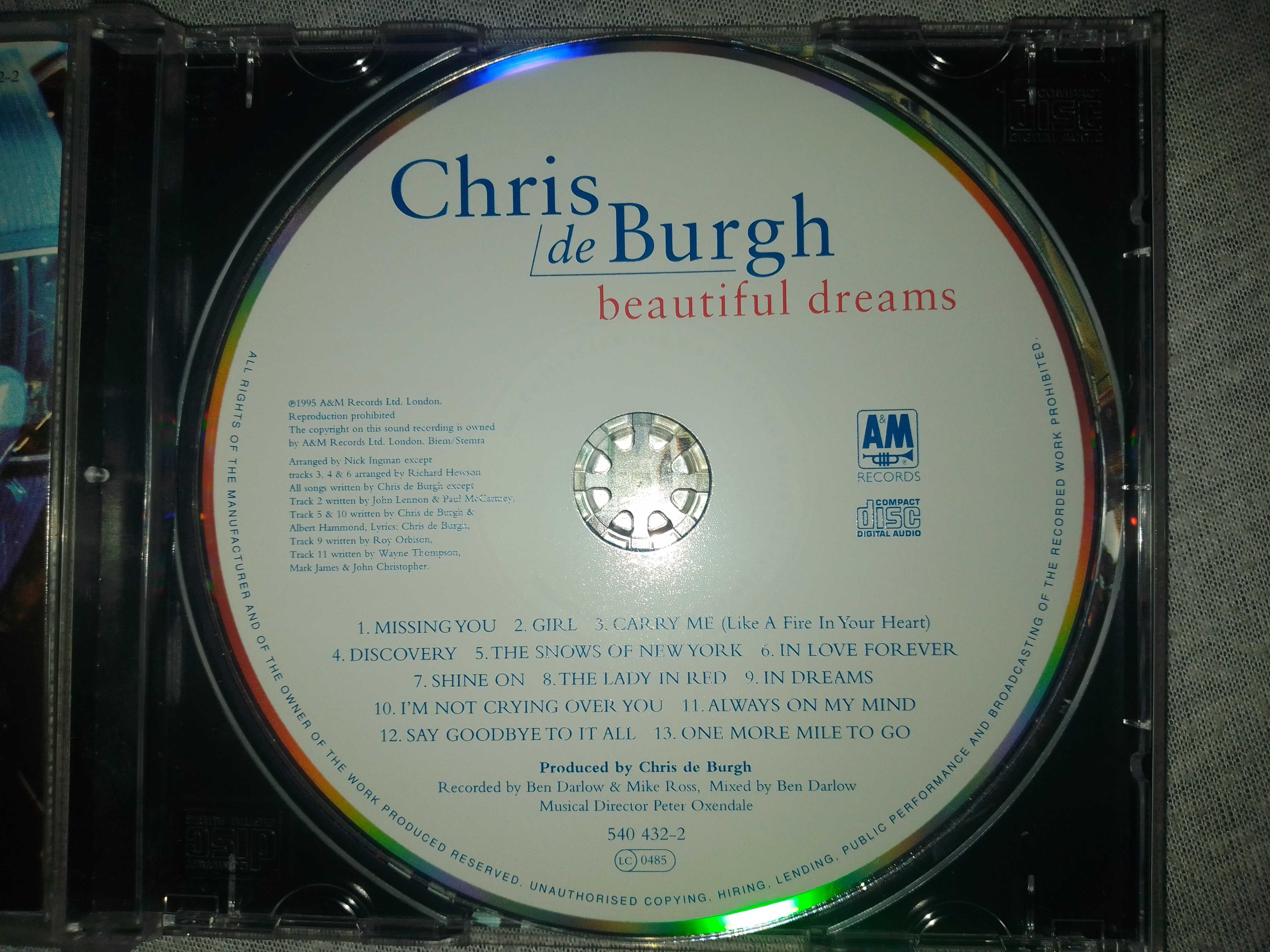 Chris de Burgh "Beautiful Dreams" фирменный CD Made In Germany.