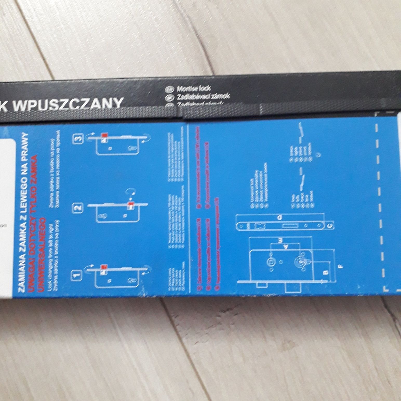 Zamek wpuszczany 72/50 prawy lub lewy