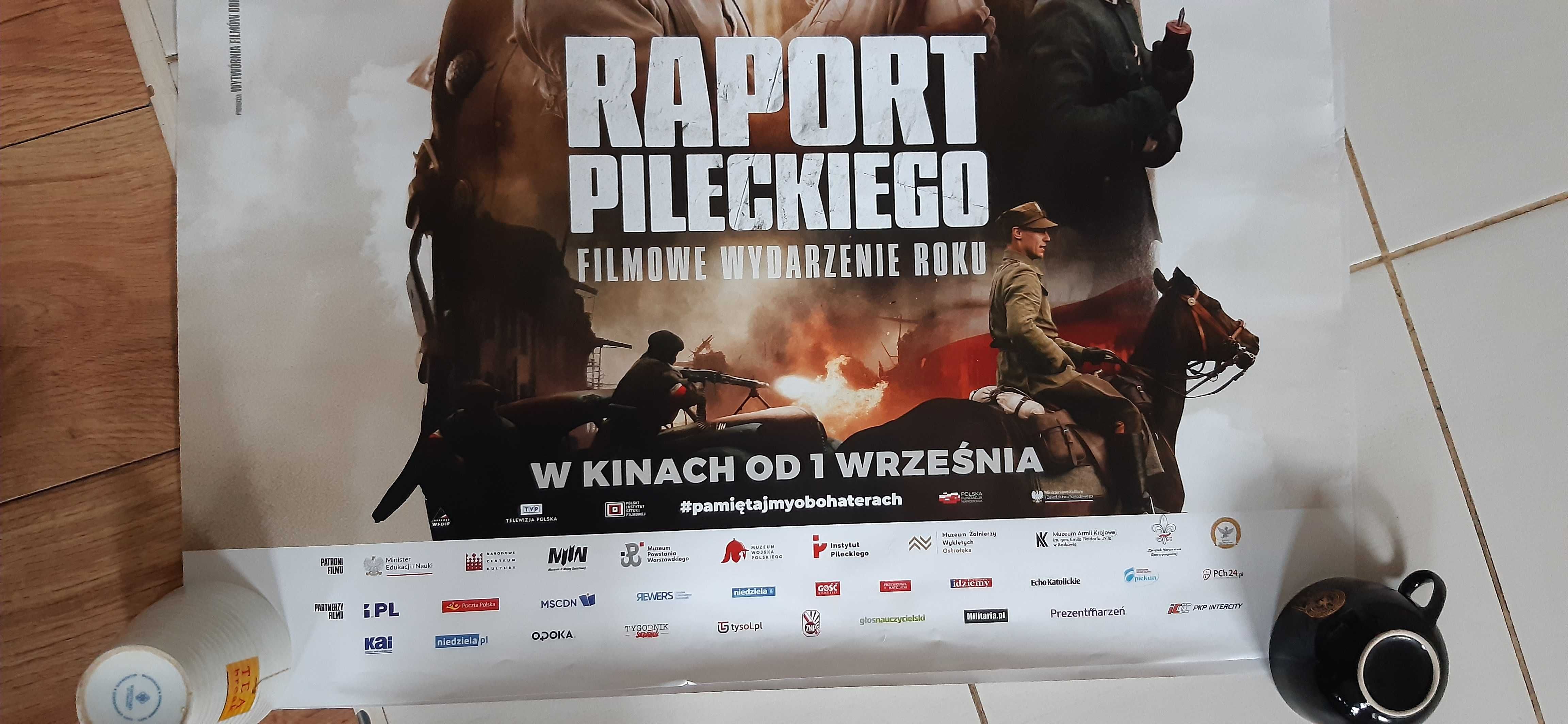 stary plakat kinowy z filmu raport pileckiego