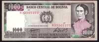 Boliwia, banknot 1000 boliwarów 1982 - st. -2