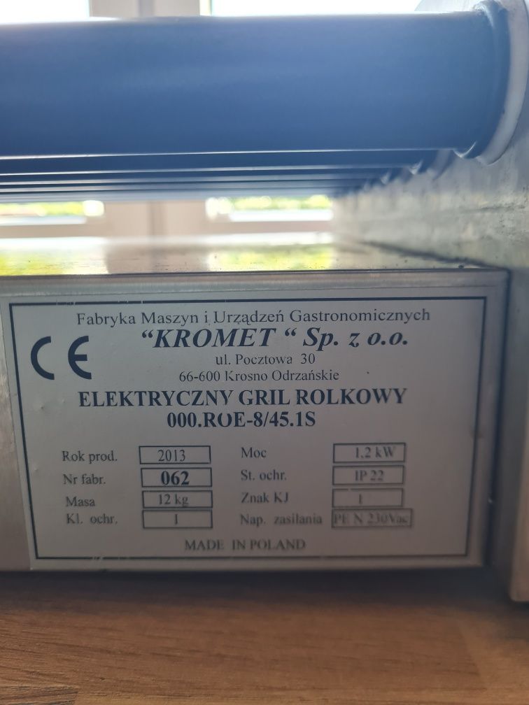 Grill opiekacz rolkowy Kromet 8 rolek 1.2 kW