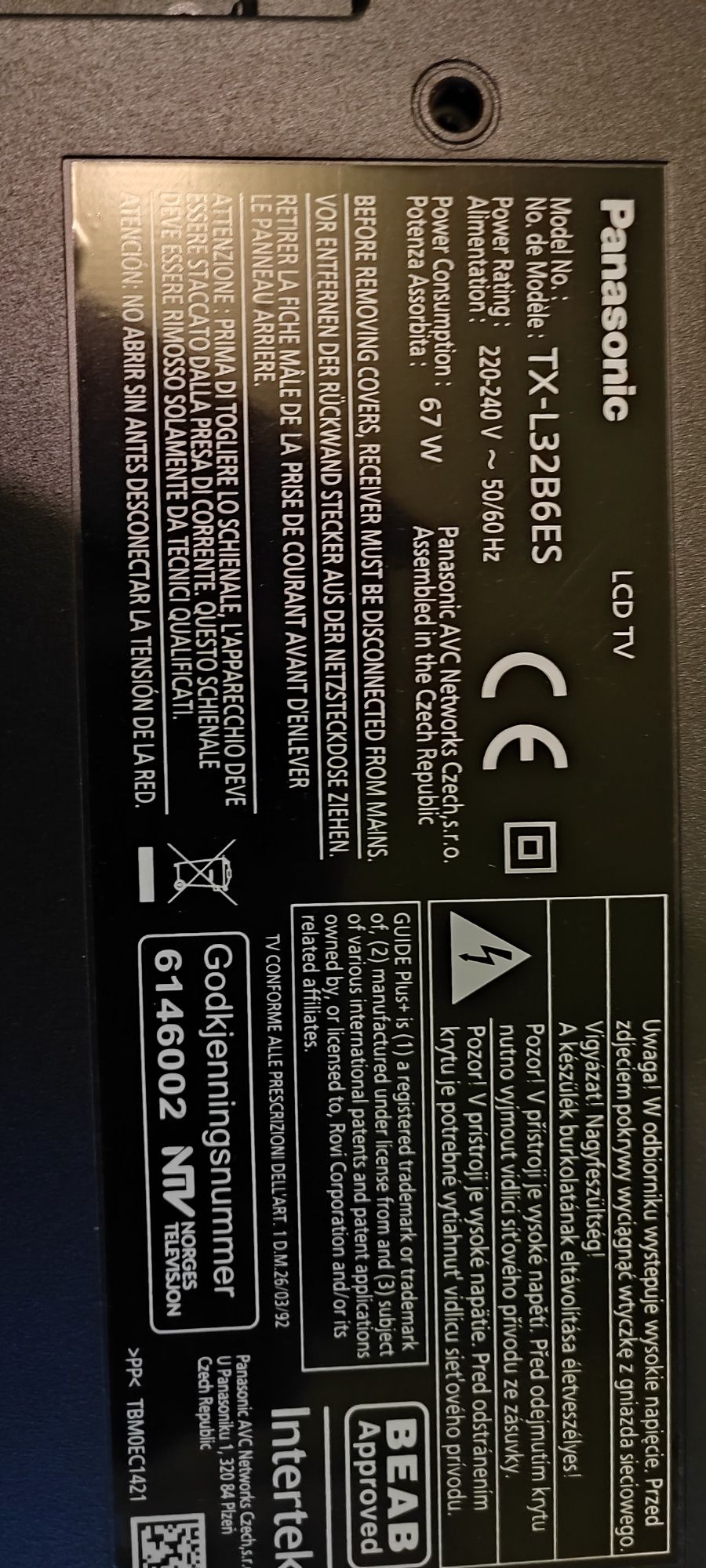 Panasonic 32,zadbany, nowe podświetlenie