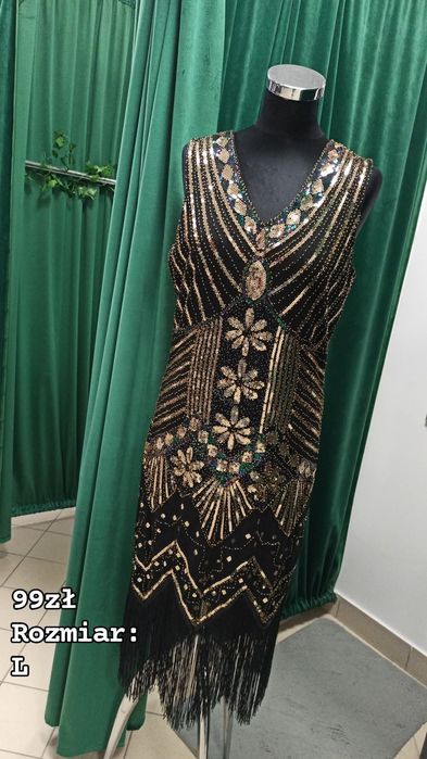 Sukienki cekinowe w stylu lat 20, flapper, retro Wrocław
