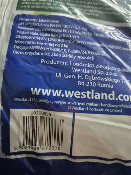 Ziemia Westland Podłoże do Kwiatów Domowych 8L Seramis