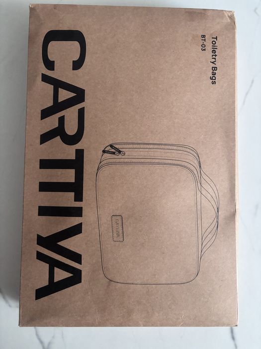 Kosmetyczka Granatowa dwukomorowa z zawieszka