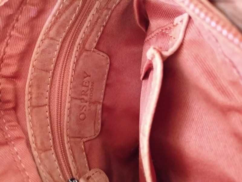 Koralowa torebka 100% skora Osprey London
