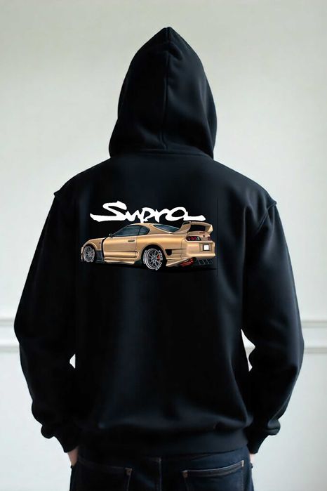 Męska Czarna Bluza M Złota Toyota Supra