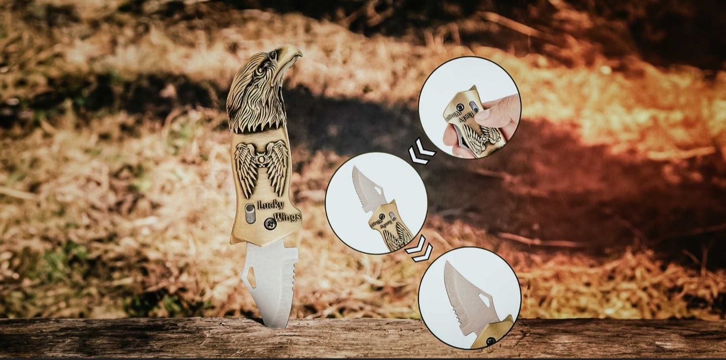 Zapalniczka żarowa Z Nożem 2 W 1 Finka Orzet Eagle Metal Prezent