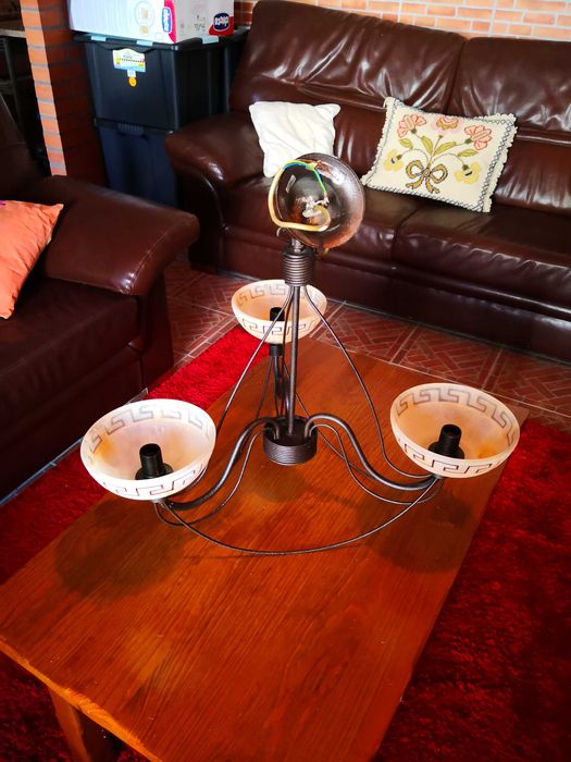 Candeeiro de Teto (metal/vidro)