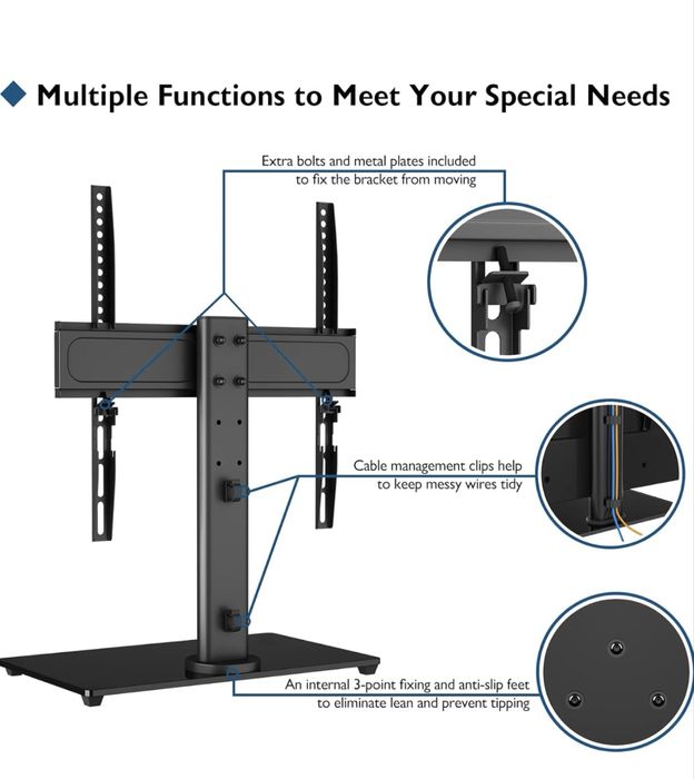Suporte TV de pé universal para ecrãs de 26 a 55 polegadas