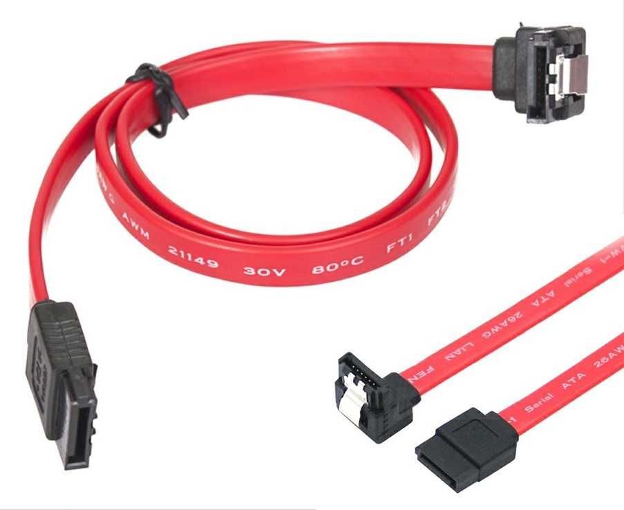 Kabel kątowy do dysku SATA III 6GBs 40cm Czerwony *VideoPlay Wejherowo