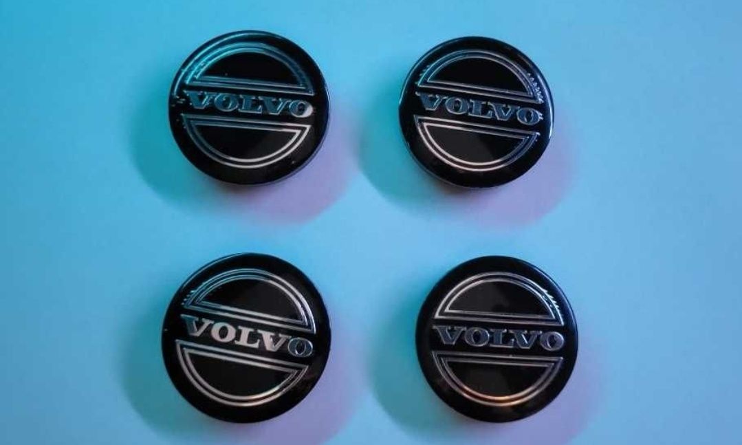 Nowe dekielki komplet dekielek Volvo 56mm czarne dekle
