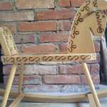 Konik na biegunach drewniany