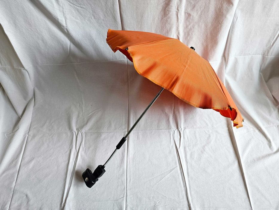 PARASOLKA do wózka dziecięcego, z uchwytem Bomix, uniwersalna - Orange