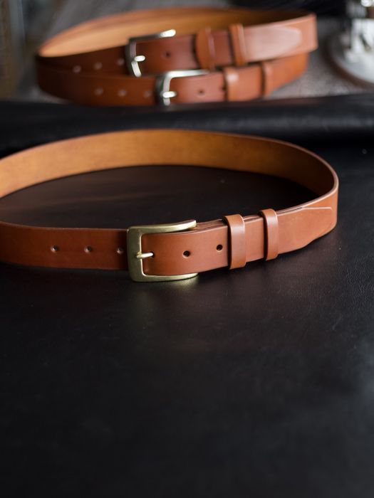 Ручна робота / ремінь чоловічий шкіряний 4 см. Пояс