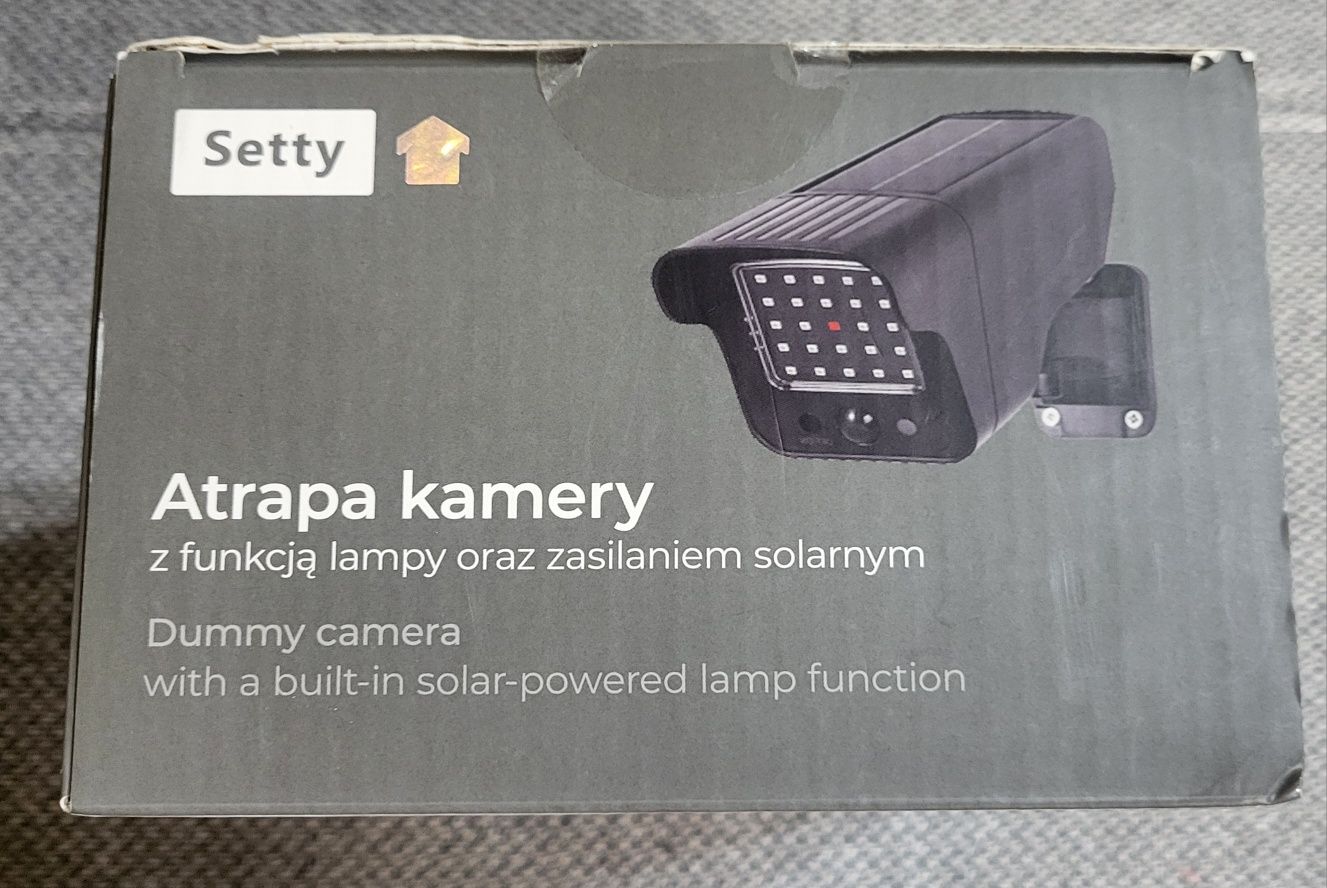 Atrapa kamery Setty Panel solarny Czujnik ruchu Pilot