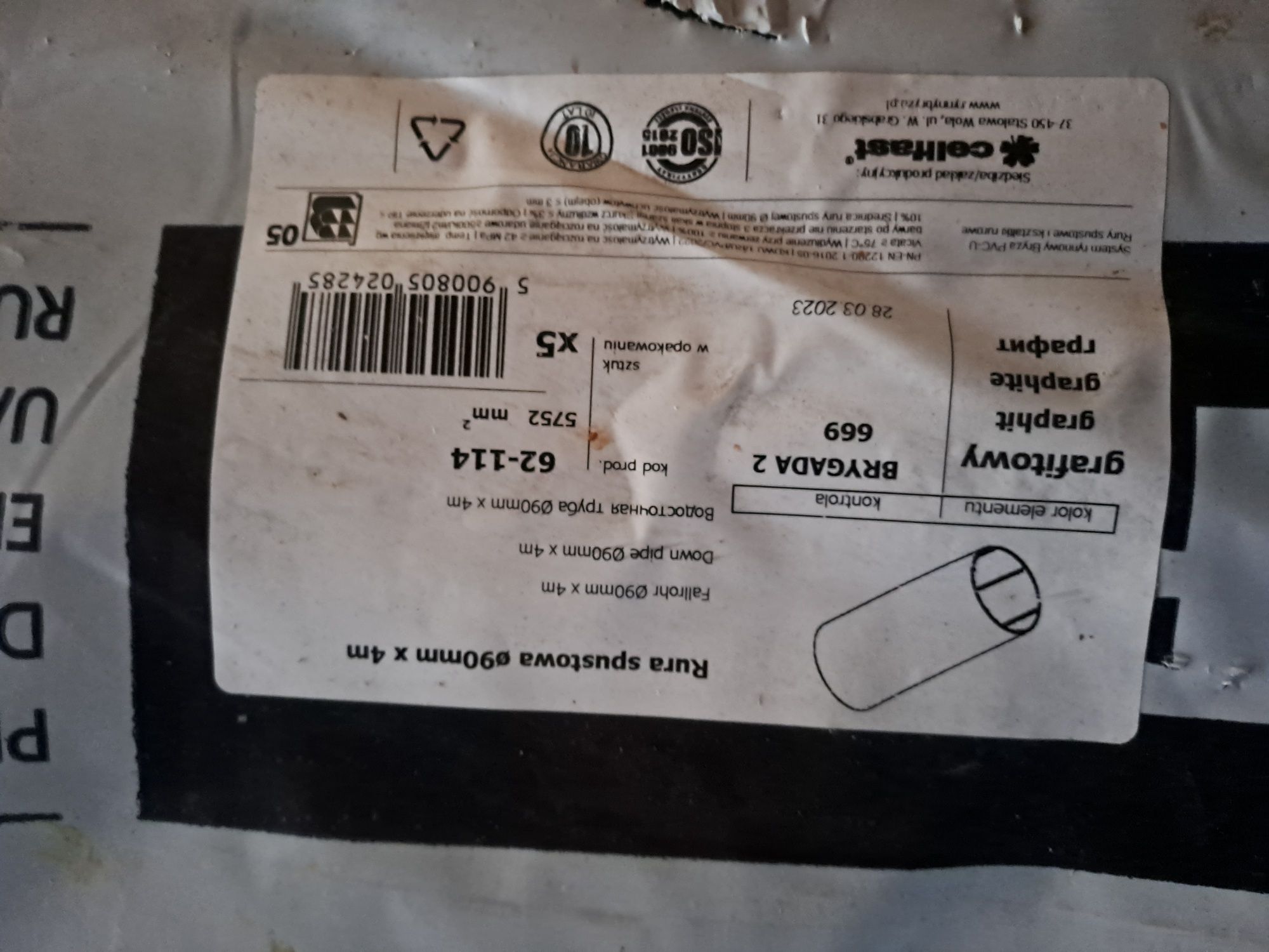 Rynny spustowe Bryza fi 90 Grafit