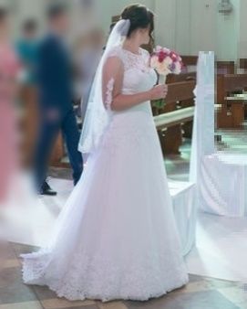 Biała suknia ślubna księżniczka