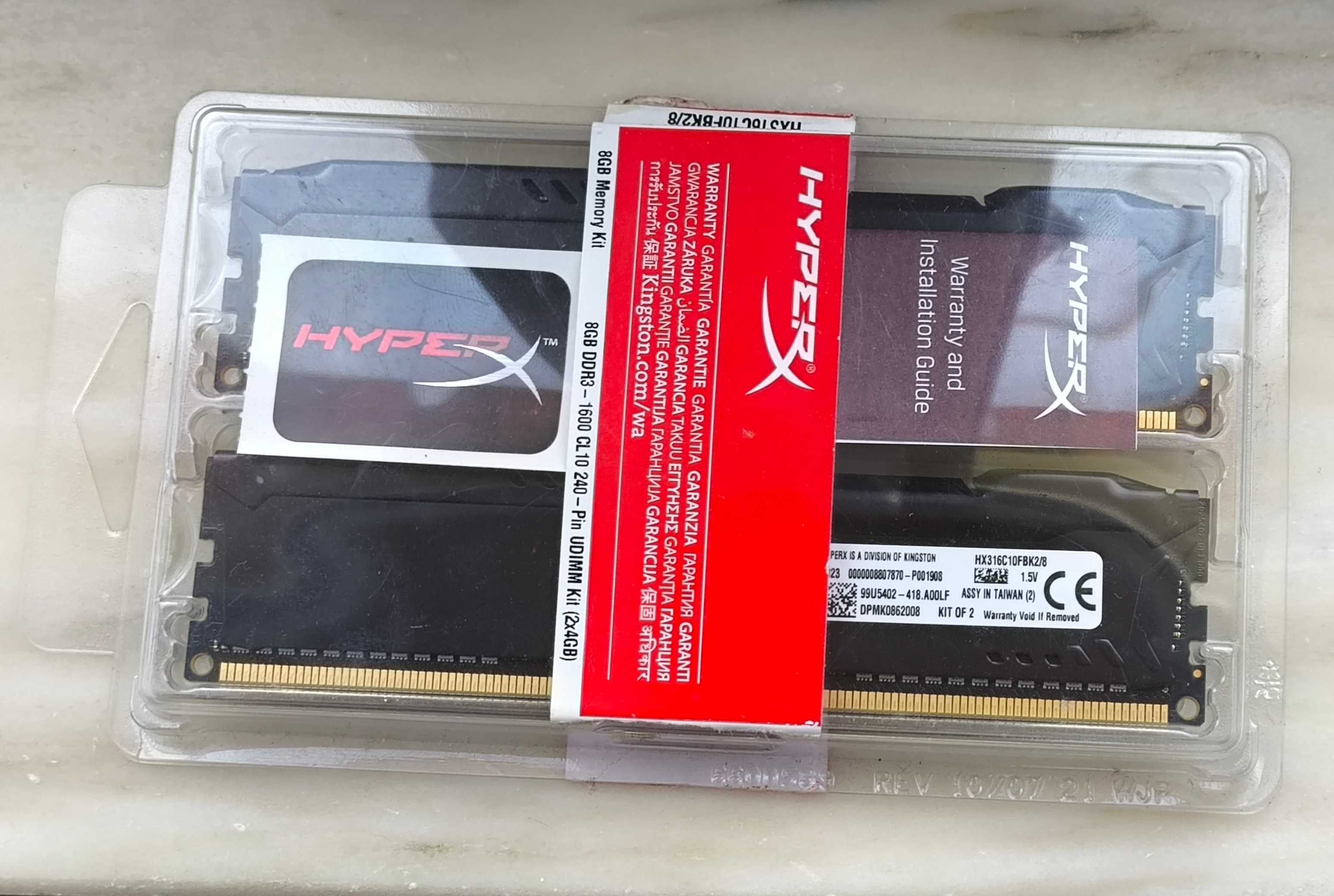 Memória Ram DDR3 1600 Hyperx (2x4gb)