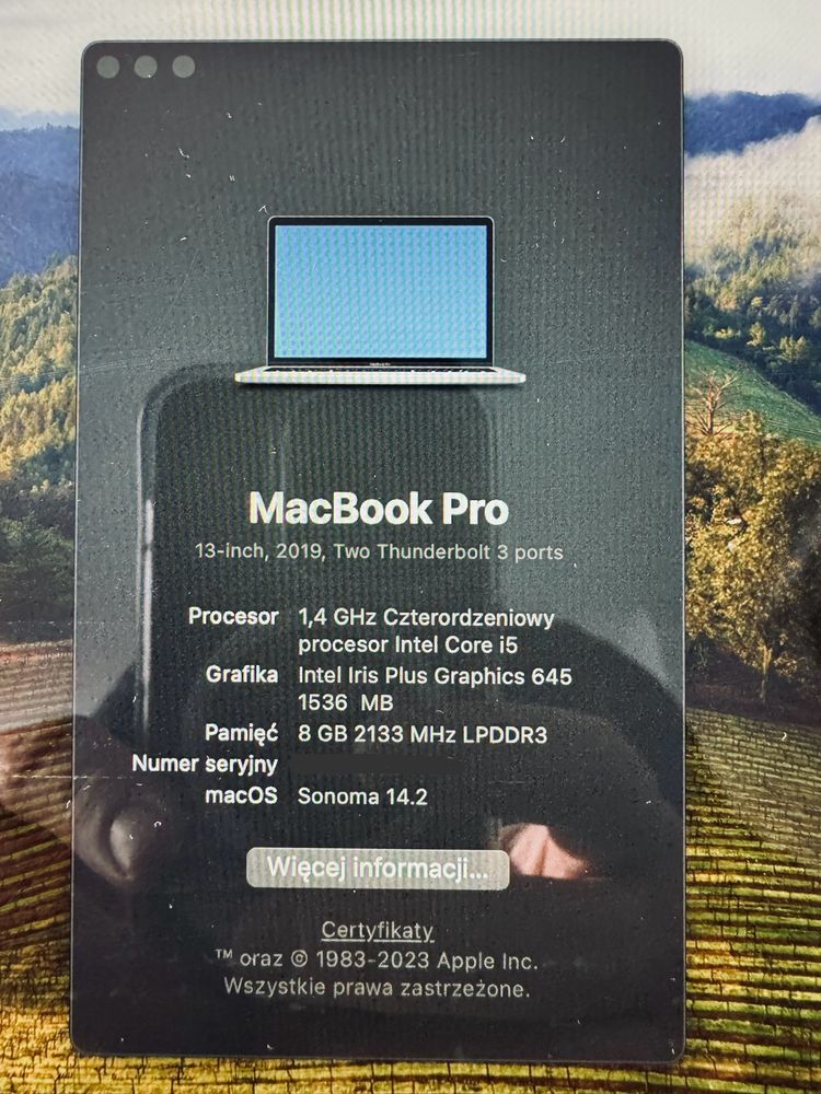 MacBook Pro 13” 256GB 8GB Ram - srebrny - Wrocław